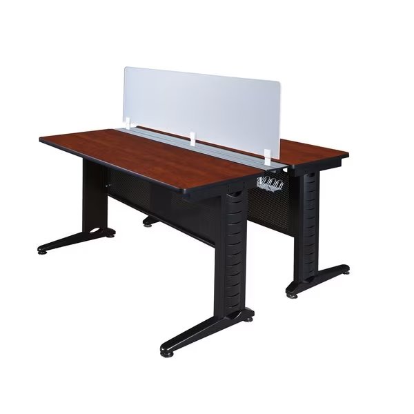 Benching Station, 58 D, 48 W, 45 H, Cherry, Wood|Metal, FUSION, Mfr# MFBPD4858CH